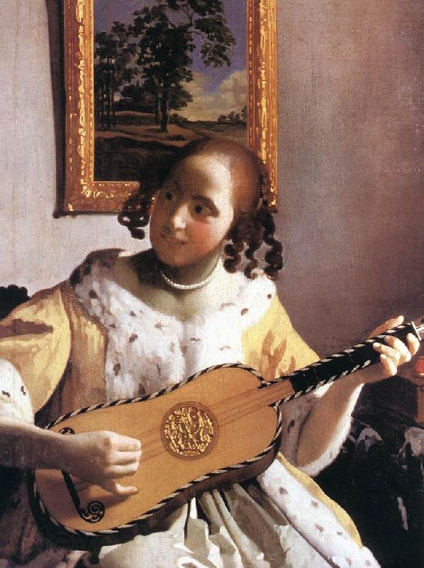 VERMEER VAN DELFT, Jan The Guitar Player (detail) awr Spain oil painting art